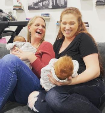 Antonio Padron wife Mykelti Brown with her mother Christine Brown and children